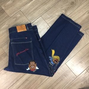 Platinum Fubu Fat Albert embroidered jeans